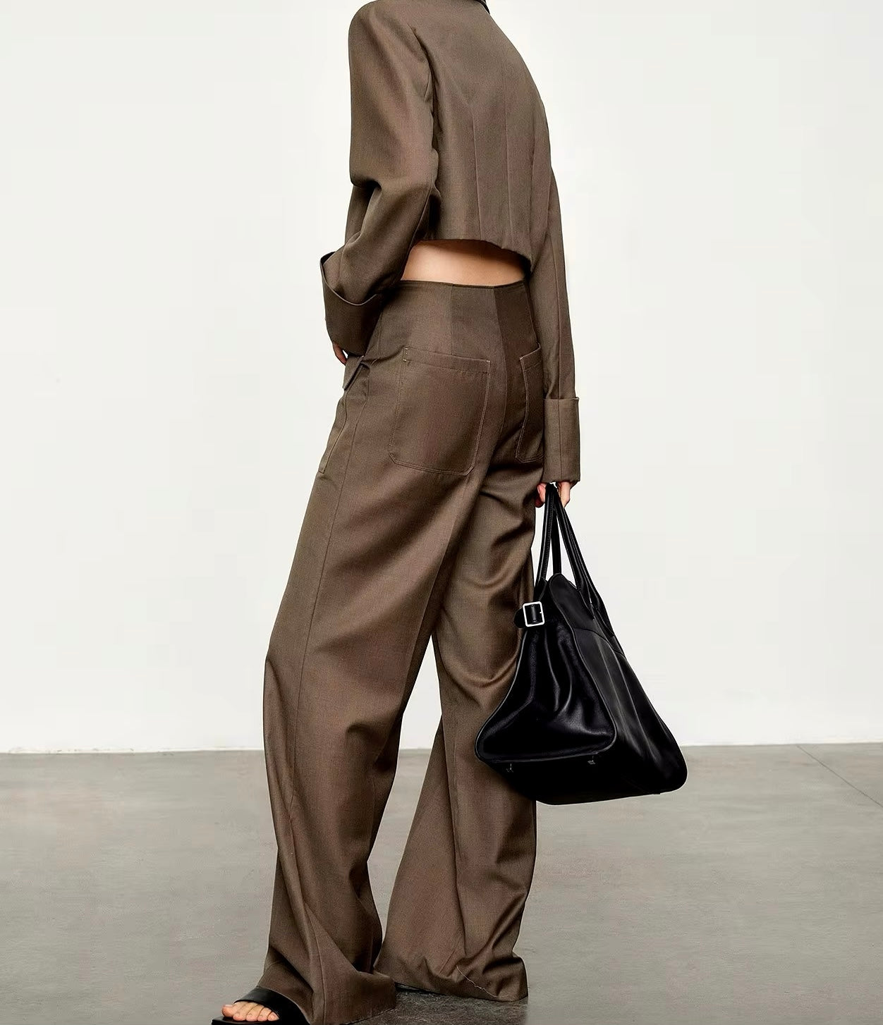 Short Coat & Straight Pants Suit