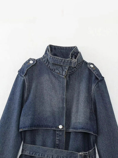 Dark Jeans Trench Coat