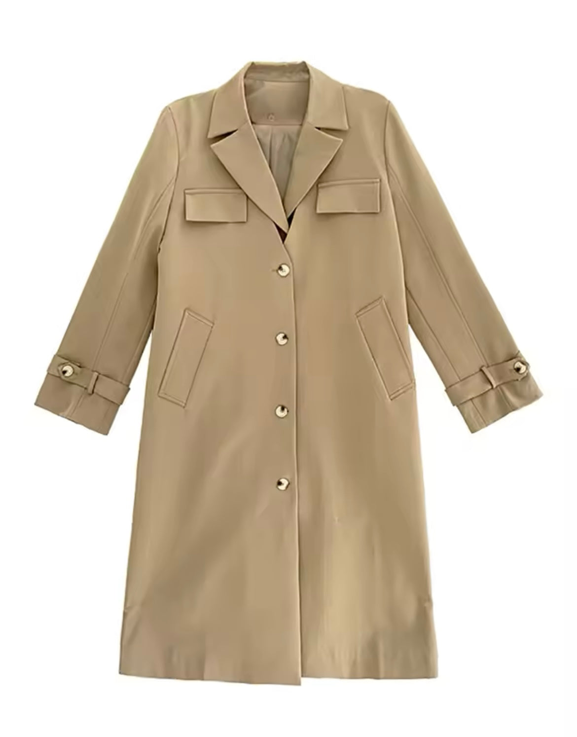 Detachable Collar Trench Coat