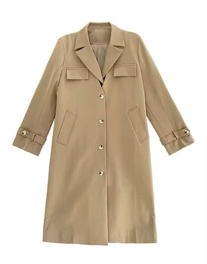 Detachable Collar Trench Coat