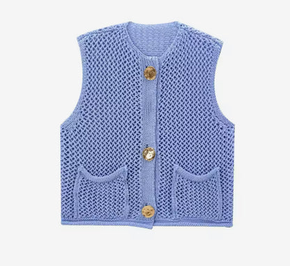 Sleeveless Vest Multi-Colors