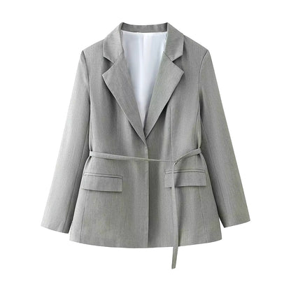 Gray Belt Blazer